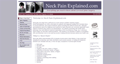 Desktop Screenshot of neckpainexplained.com