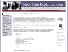 Tablet Screenshot of neckpainexplained.com